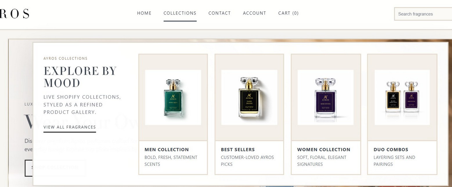 Ayros Explore by Mood collection gateway